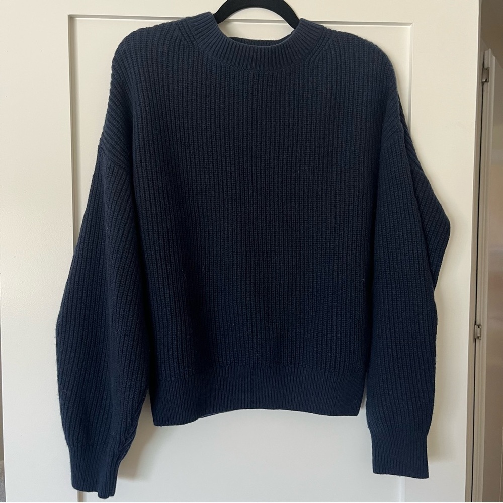 & Other Stories Navy Wool Sweater Small